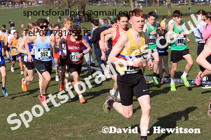 GMens under-17s 2025 UK CAU Inter Counties Cross Country Champs., Wollaton Park, Nottingham. Photo: David T. Hewitson/Sports for All Pics